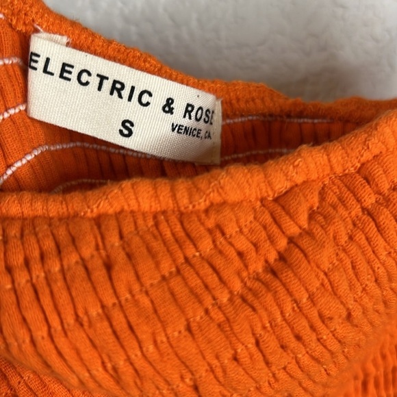 Electric & Rose Cleo One-Shoulder Maxi Dress Size S In Tangerine - Picture 12 of 13